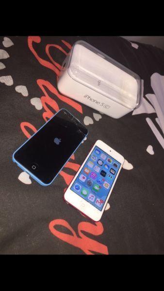 iPhone 5c and iPod touch 6th gen