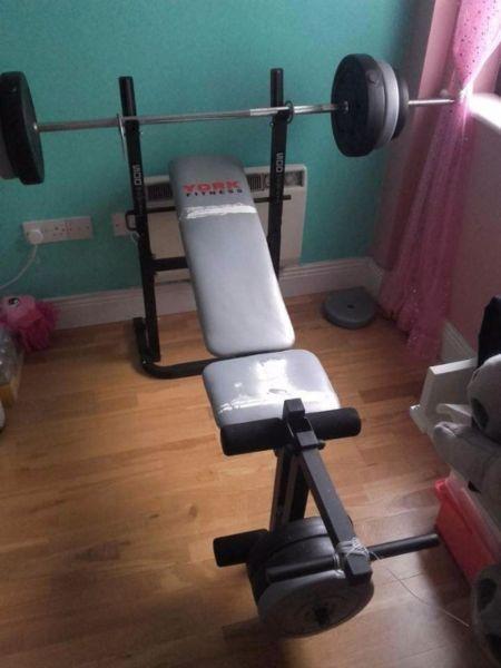 Weight bench plus 60kg weights