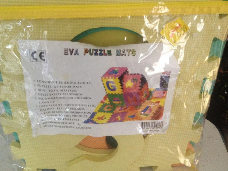 Baby/small kids Puzzle Mats with numbers