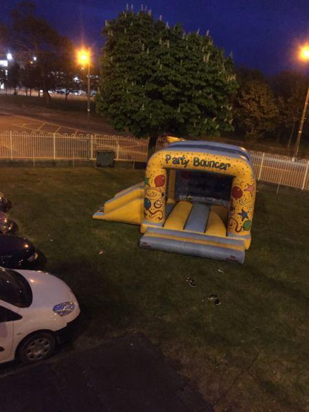 Bouncy castle and blower