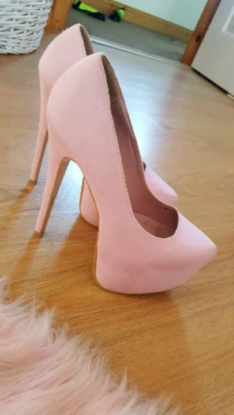 Baby pink heels