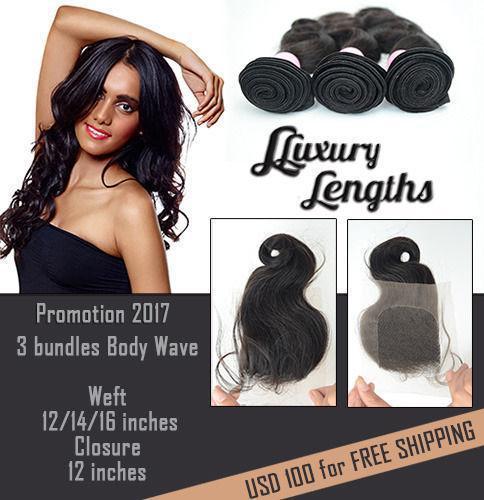 Promotion Brazilian Hair Weaving and Lace Closure