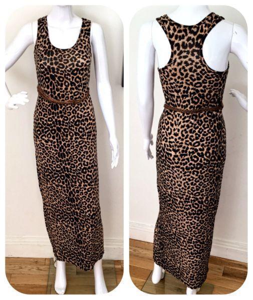 Maxi Dress Animal Leopard Stretch SizeS/M