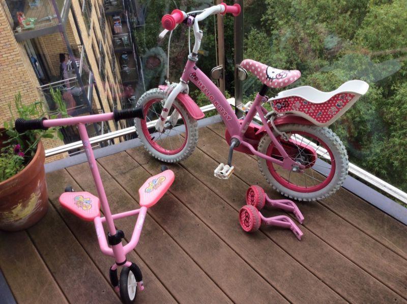 Fliker J1 and Hello Kitty bike