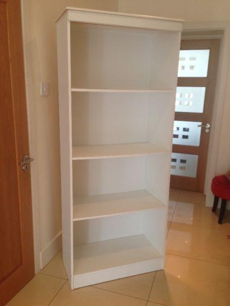 Tall Solid White Bookcase