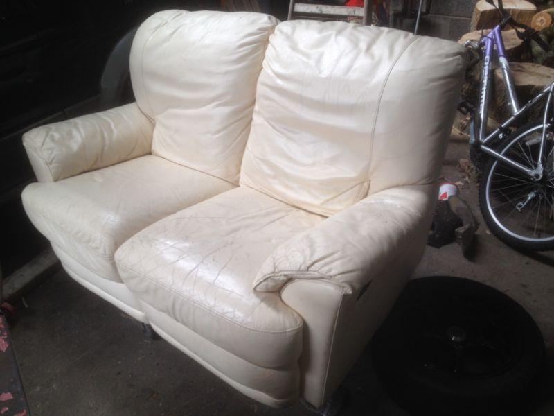 Leather two seater couch