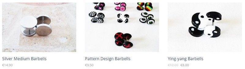 Earrings for sale - Barbells and Pearls