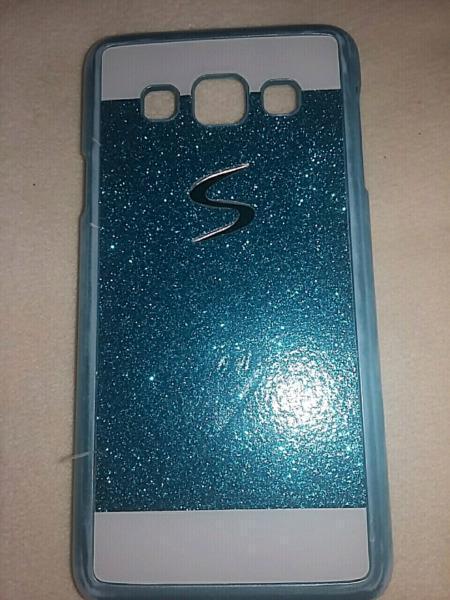 Samsung galaxy A3 blue sparkly phone case
