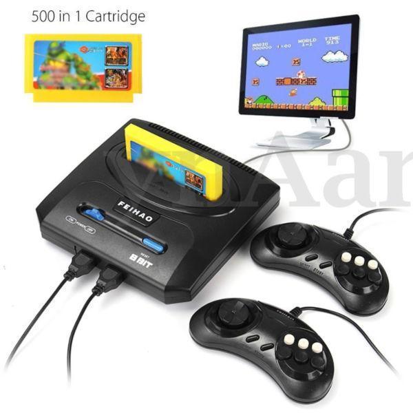 FEIHAO FH2012 vintage tv video game console 8 bit games retro gamepads with 500 in 1 catridge