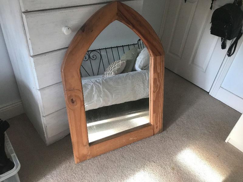 Beautiful Arch Wooden Mirror For Sale