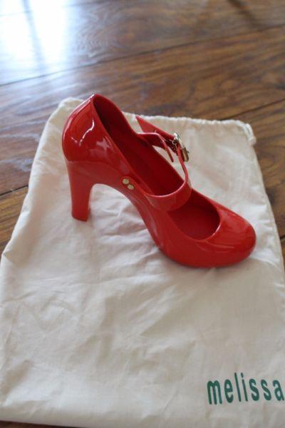 Original Melissa Red Shoes size 3 - worn twice