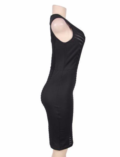 Deluxe black stripe Fashion Dress 10 or 12