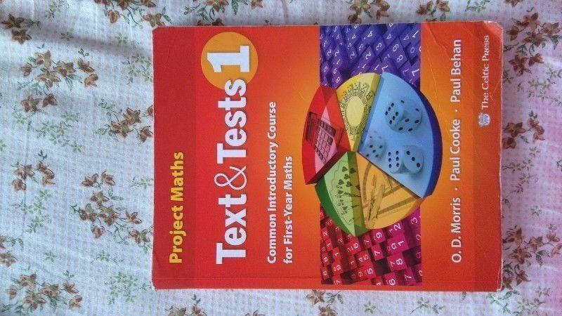 Junior Certificate Maths Text and Tests 1 + 2 = €15 each