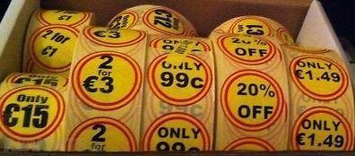 Designer labels Supermarket sticker prices