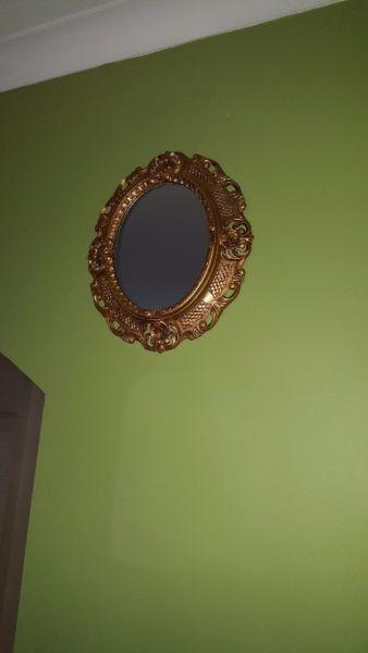 medium sized gold mirror