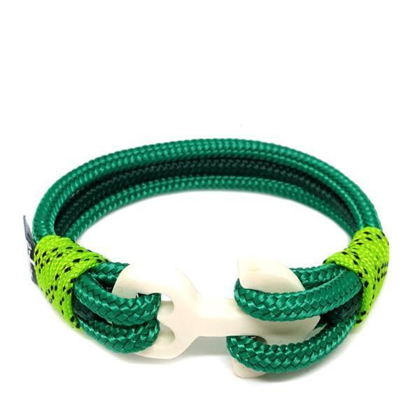 Green Bone Anchor Nautical Bracelet by Bran Marion