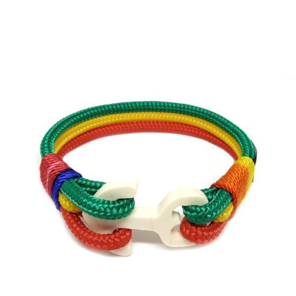 Rasta Anchor Nautical Bracelet by Bran Marion