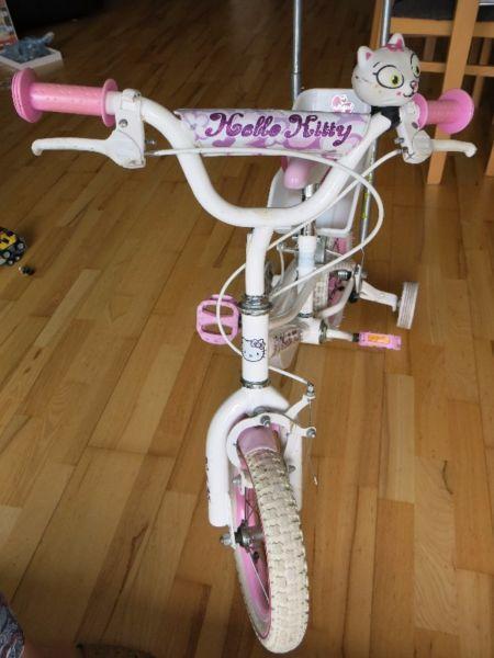 Hello Kitty bike 12 inch with stabilizers with/without balance buddy