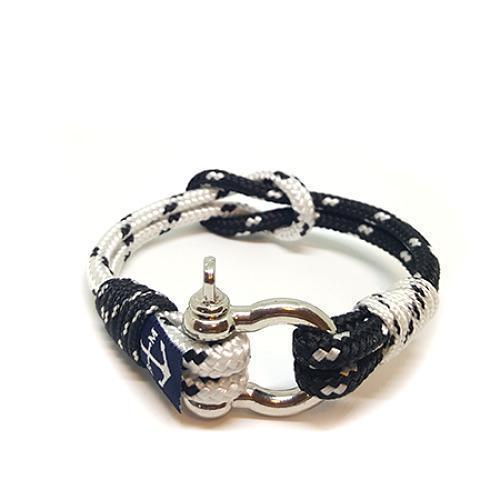 Black and White Dotted Nautical Bracelet by Bran Marion