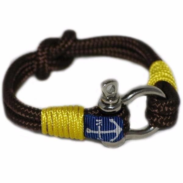 Brown and Yellow Nautical Bracelet by Bran Marion