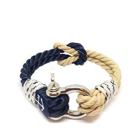 Classic Rope and Dark Blue Nautical Bracelet by Bran Marion