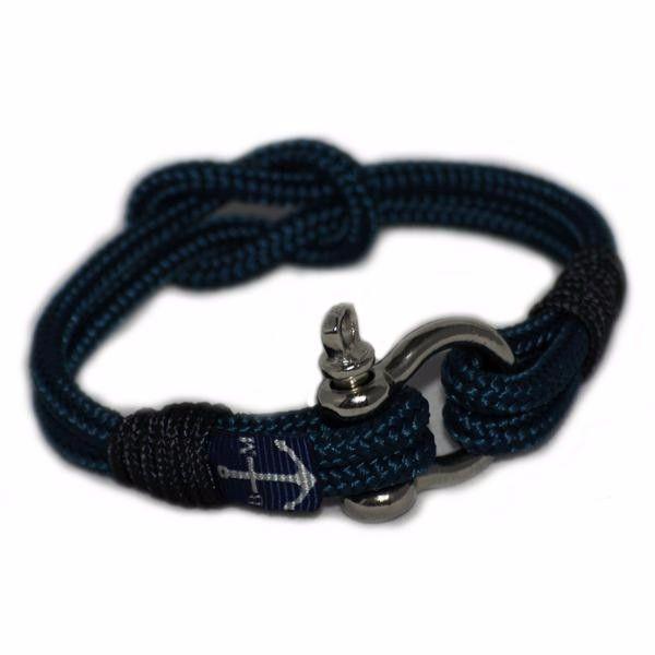 Dark Blue and Black Nautical Bracelet by Bran Marion