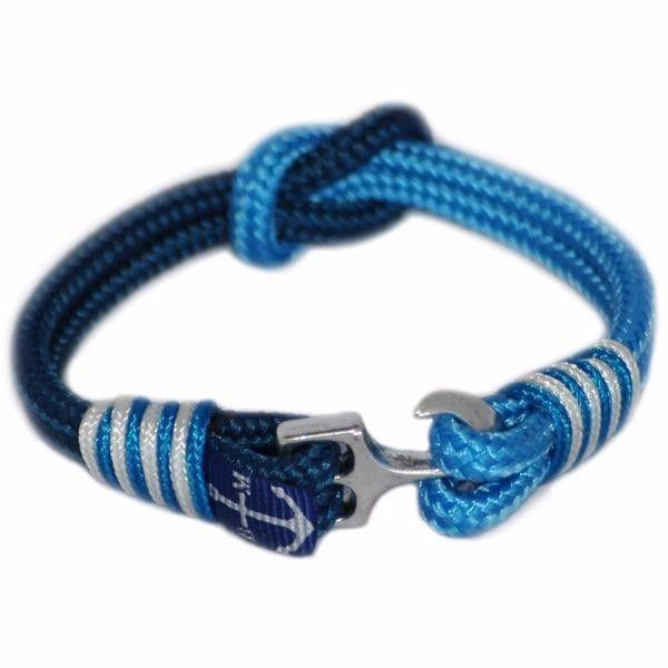 Light Blue and Dark Blue Nautical Bracelet by Bran Marion