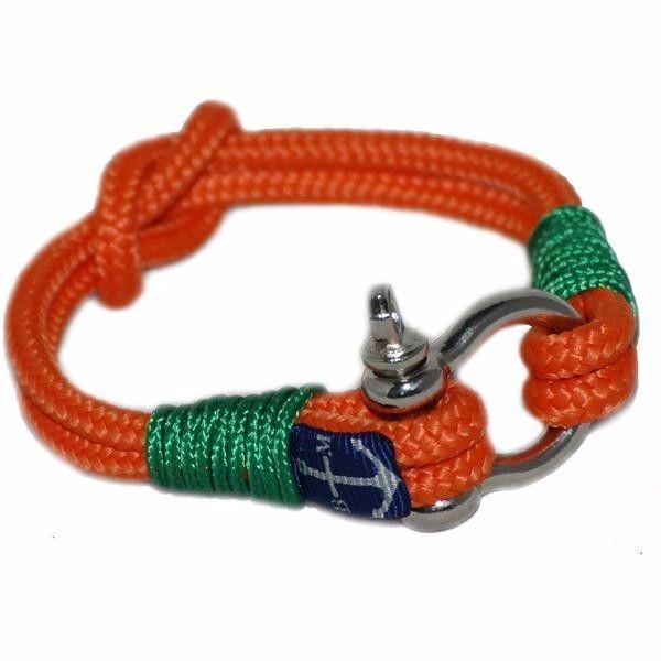 Orange and Green Nautical Bracelet by Bran Marion