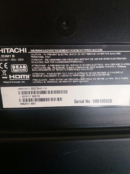 Flat screen Hitachi TV