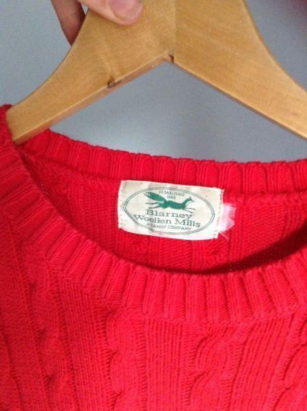 Cute Strawberry sweater - Blarney Woolen Mills