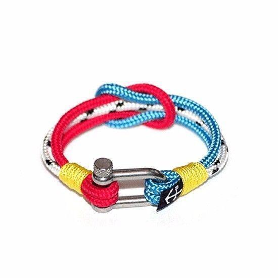 Pink, Blue, White Nautical Bracelet by Bran Marion