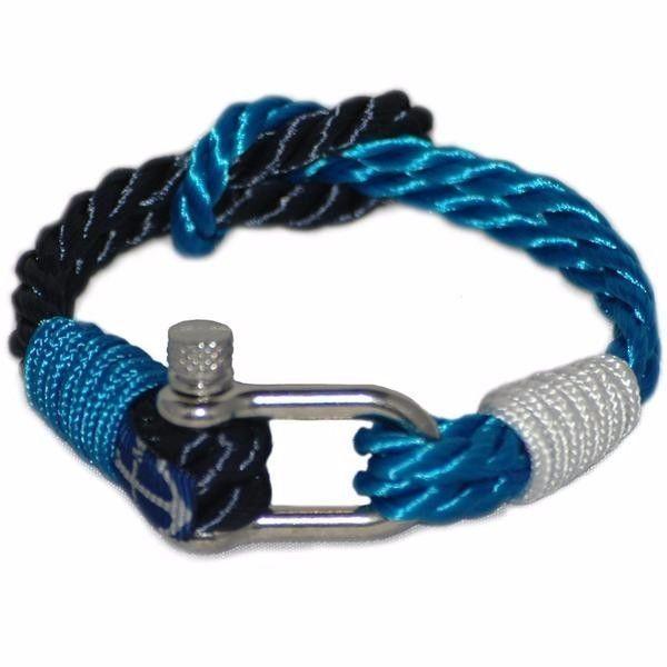 Twisted Blue Rope Nautical Bracelet by Bran Marion