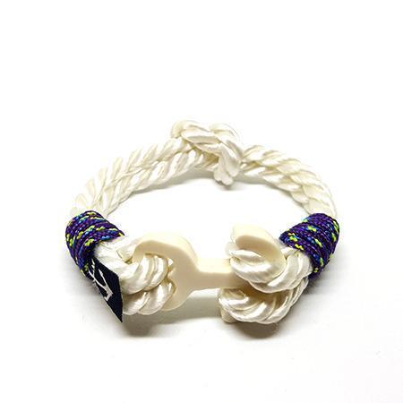 White Anchor Nautical Bracelet by Bran Marion