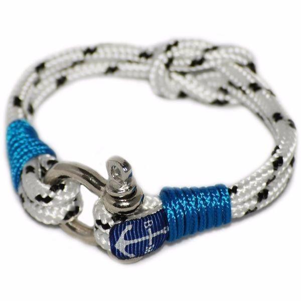 White and Blue Nautical Bracelet by Bran Marion