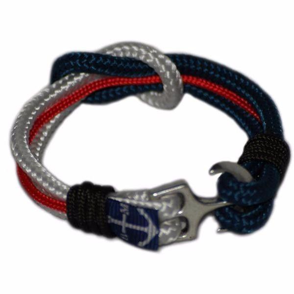 White, Blue, Red and Black Nautical Bracelet by Bran Marion