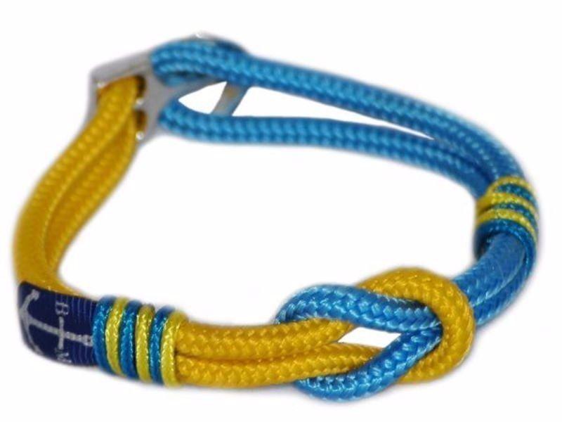 Yellow and Light Blue Nautical Bracelet by Bran Marion
