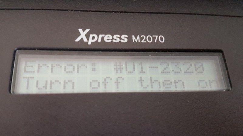 Samsung laser printer M2070 faulty