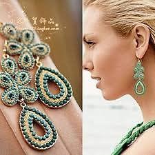 Ethnic cute earrings agate ball ear drop women jewellery