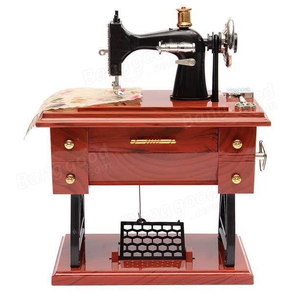 vintage mini treadle sewing machine mechanical music box
