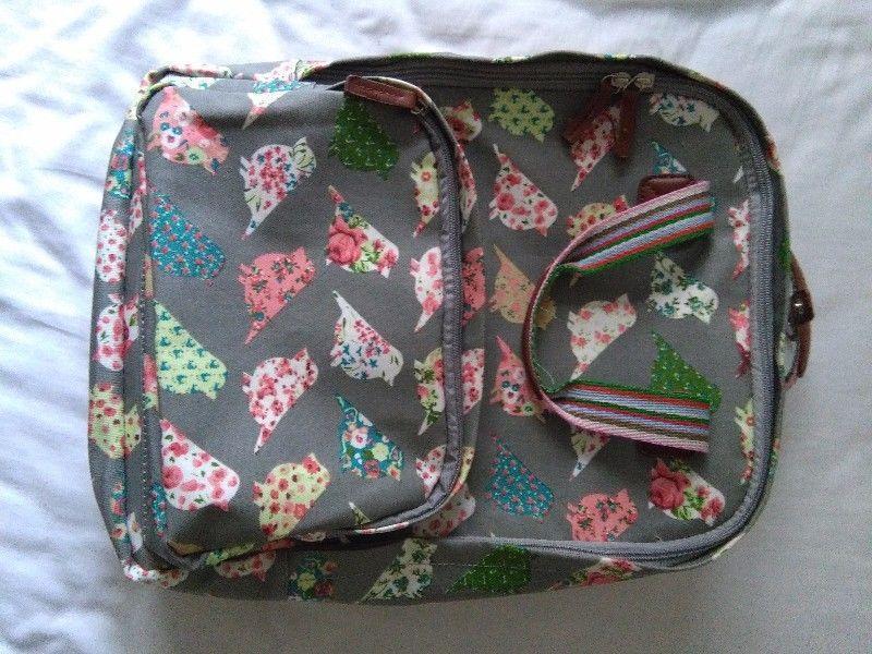Backpack - flower bird pattern