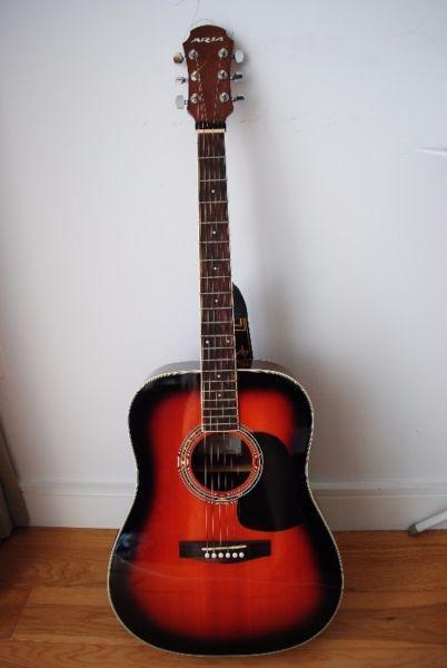 Acoustic Guitar for sell - Aria model AW-20 BS - second hand but great condition