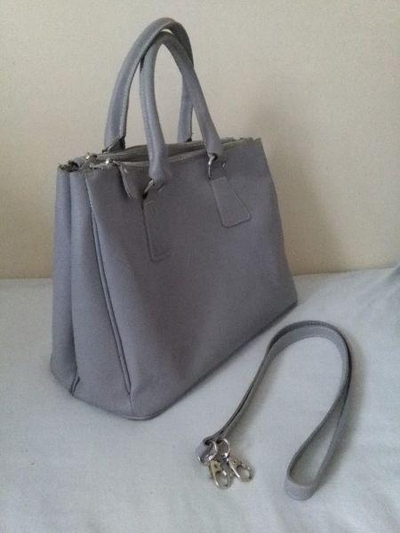 Handbag Grey/Silver - detachable shoulder strap