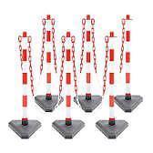 Plastic post chain set, 6-pack