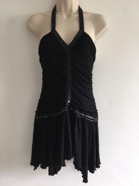 AWear Lasies Black Halter Neck Summer Dress 12