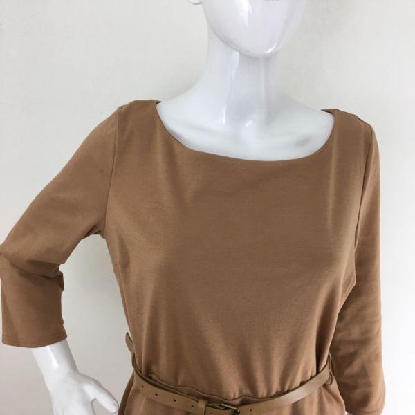 Ladies Office Business Brown Midi Dress Size 14