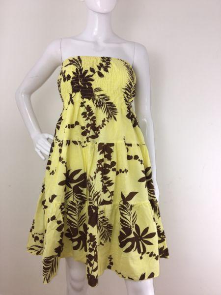 Miss Posh Yellow Floral Sleeveless Dress 10/12/14