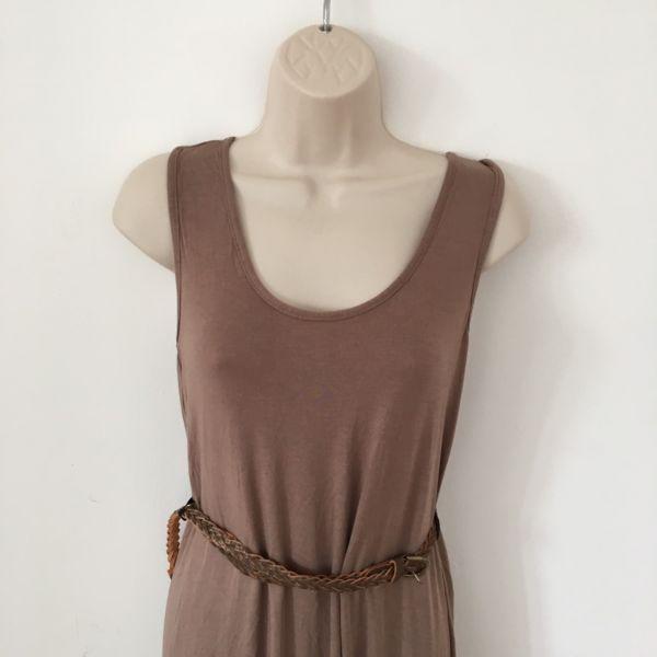 Oui Stretch Brown Ladies Maxi Dress Size 10/12/14