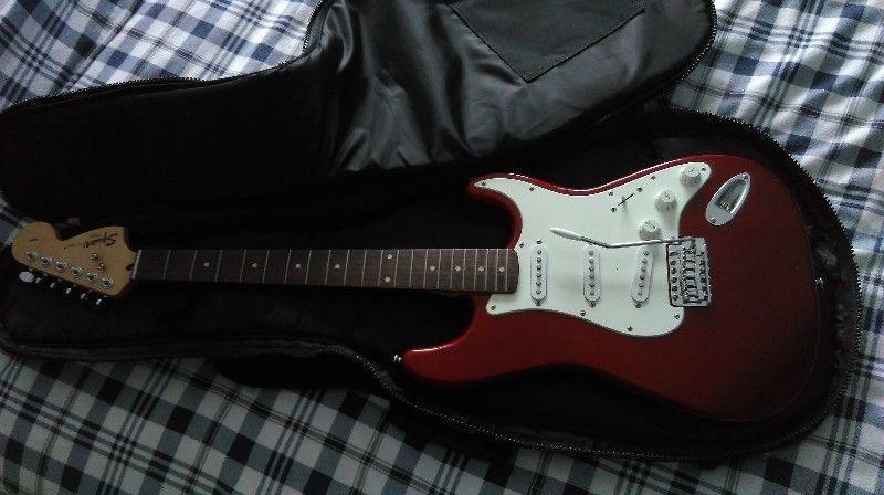 Cherry Red Fender Squier Strat