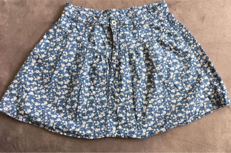 Denim&Co Blue Floral Mini Skirt Size 12