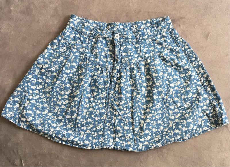 Denim&Co Blue Floral Mini Skirt Size 12